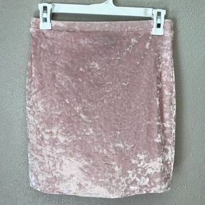Pink Crushed Velvet Skirt Forever 21